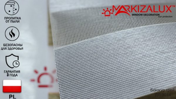 Рулонная штора день ночь с тканью Бонжур (Польша) Рулонная штора день ночь с тканью Бонжур (Польша)