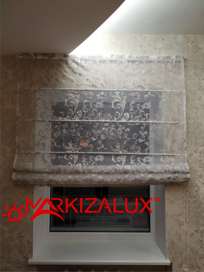 Римские шторы из тюли